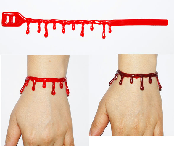 Dripping Blood Vinyl Bracelet by VonErickson's Laboratory (Sale price!)