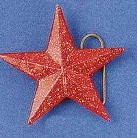 Red Nautical Star Belt Buckle (bb98) (Sale price!)