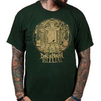 Black Dahlia Murder- Ritual Stamp on a forest green shirt