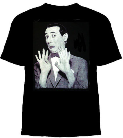 Pee Wee Herman- Pic on a black shirt