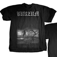 Burzum- Tree on front, When Night Falls on back on a black shirt