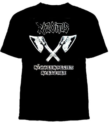 Rajoitus- Axes on a black shirt (Sale price!)