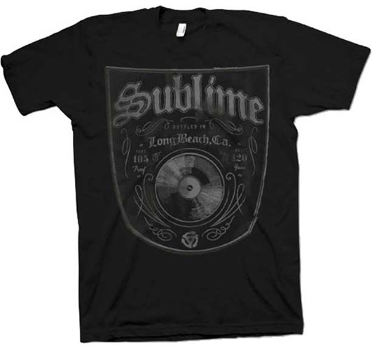 Sublime- Bottled In LBC on a black ringspun cotton shirt