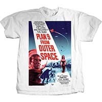 Plan 9 From Outer Space- Movie Poster on a white shirt