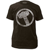 Marvel Comics- Thor Vintage Hammer on a charcoal ringspun cotton shirt (Sale price!)