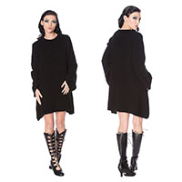 Black Magma Over-sized Sweater Dress by Banned Apparel - SALE sz S only