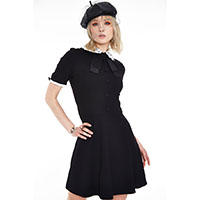 Black Knit Dress With White Lace Collar by Jawbreaker - SALE