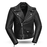 Bikerlicious Womens Soft Cowhide Motorcycle Jacket by First MFG