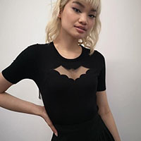 Bat Top by Hell Bunny (lightweight sweater) - SALE XS only