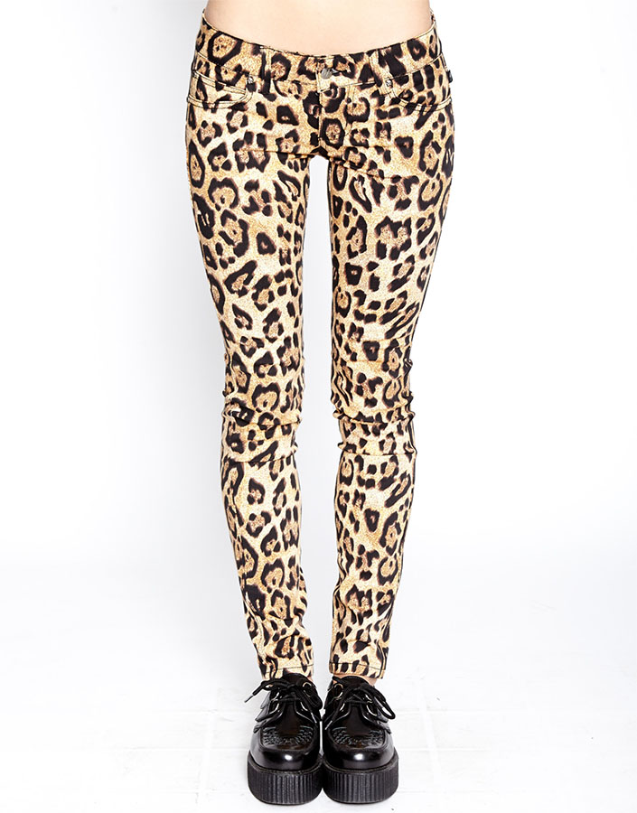 Natural Leopard- Girls Skinny T Back Jean by Tripp NYC - SALE sz 24 only