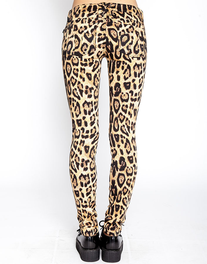 Natural Leopard- Girls Skinny T Back Jean by Tripp NYC - SALE sz 24 only