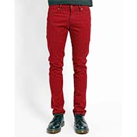 Tripp NYC Rocker Black & Red Striped Rocker Skinny Stretch Jeans