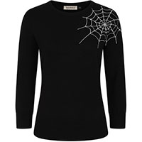 Alina Spiderweb Sweater by Banned Apparel - Plus