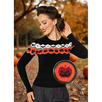 Cindy Halloween Fair Isle Sweater by Banned Apparel - Plus
