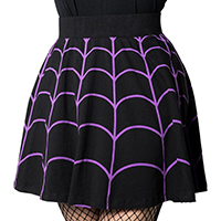 Purple Web Skater Skirt by Kreepsville 666