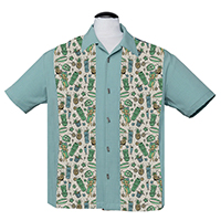 Hula & Cocktails Panel Shirt by Last Call - Steady Clothing - Teal