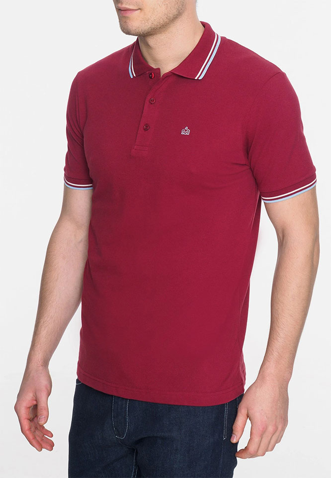 Card Polo by Merc Clothing- Claret & Harmony