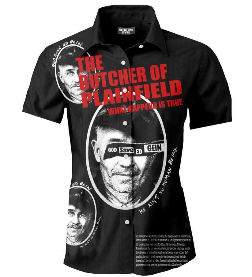 God Save Ed Gein Button Up Shirt by Western Evil - SALE 