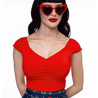 Isabel Top by Retrolicious - in red - SALE