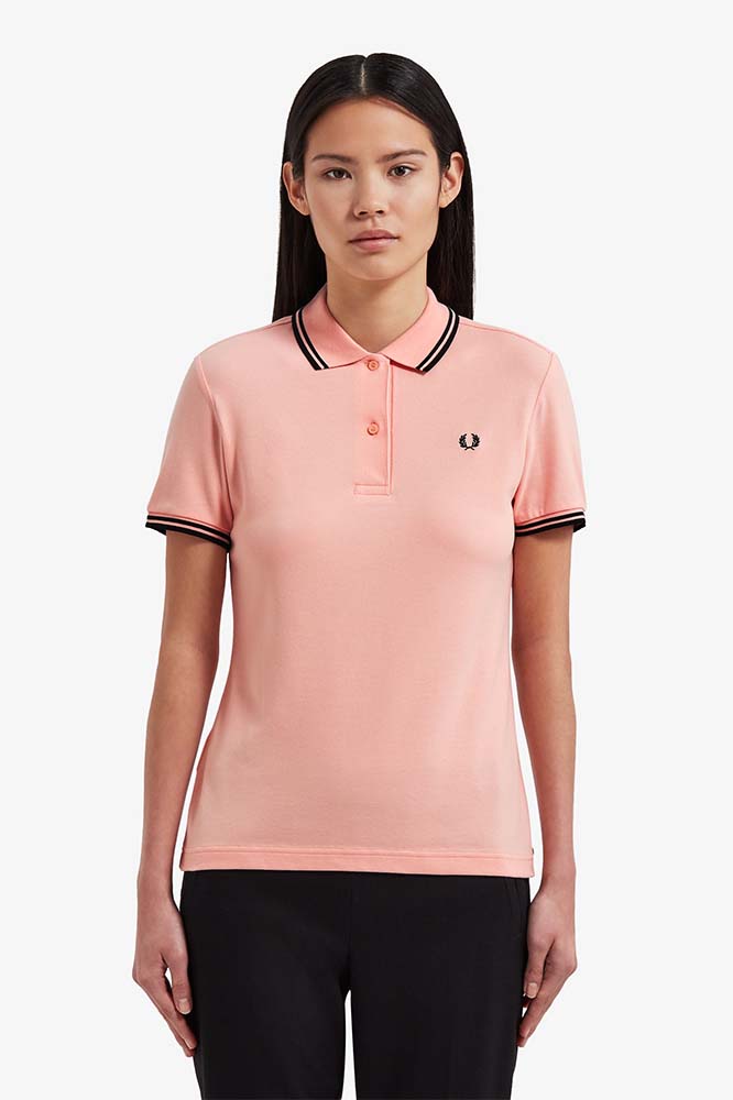 Fred Perry Twin Tipped Girls Polo Shirt- Cherry Blossom