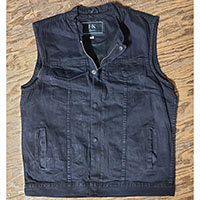 Black Denim Club Vest by I-K Denim