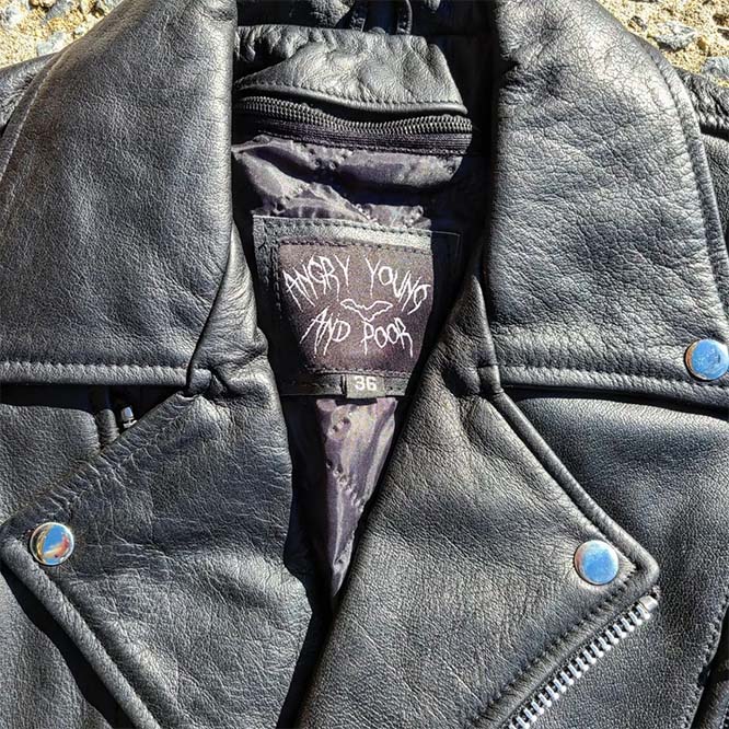 British Style Black Leather Jacket