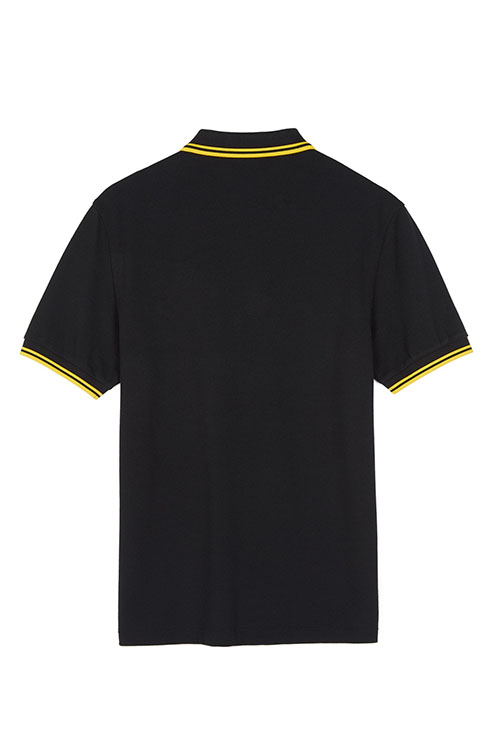 Fred Perry Polo Shirt Black Yellow