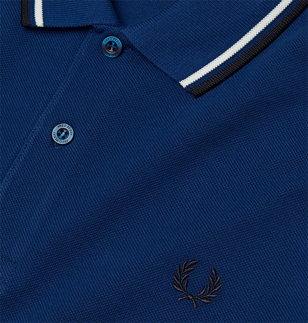 Fred Perry Polo Shirt- Medieval Blue / Snow White / Navy