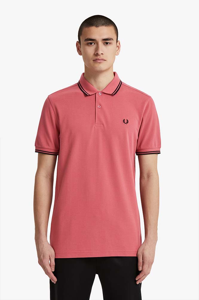 Fred Perry Polo Shirt- Mauvewood / Black (Sale price!)