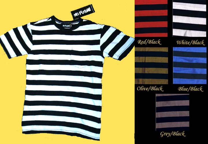 Riff Randall Guys Striped Short Sleeve Shirt by No Future (Sale price!) (XS Only)