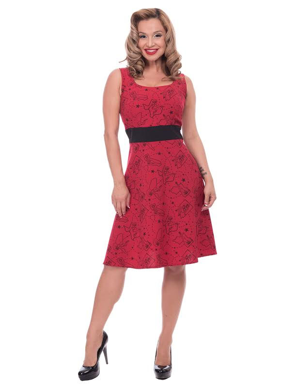 Pinup State Dress By Steady Clothing - in Red - SALE 3X Only