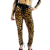 Leopard High Waisted Rebel Tie Pant by Switchblade Stiletto - SALE