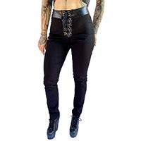 High Waisted Rebel Tie Pant by Switchblade Stiletto - Black - SALE