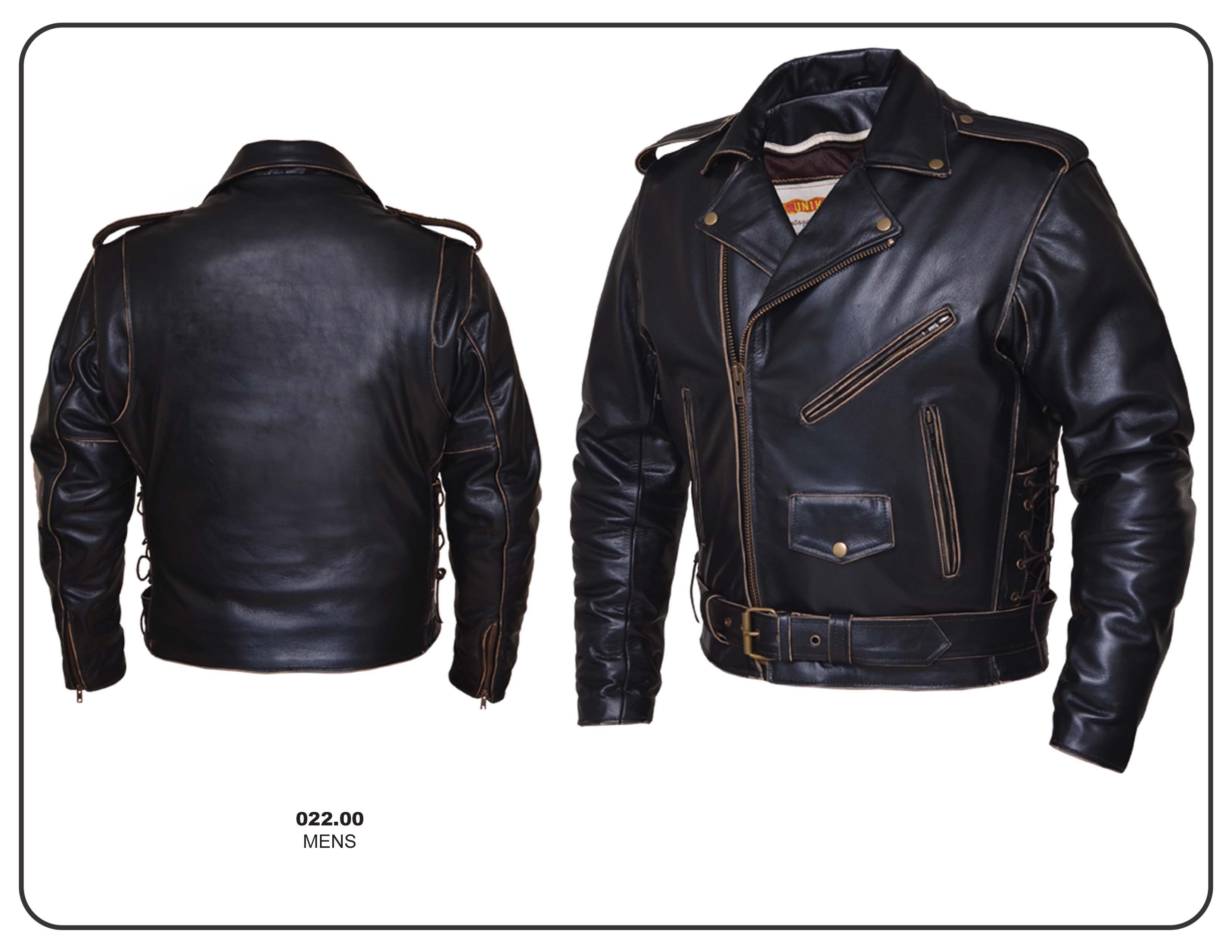 Unik Mens Leather Motorcycle Jacket - Cairoamani.com