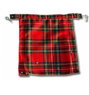 Red Plaid Wool Bum Flap by Tiger Of London