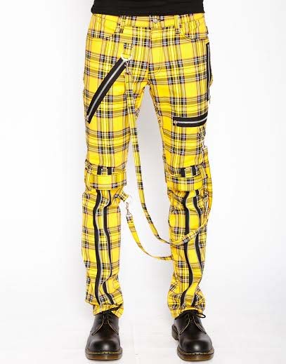 Yellow Tartan Bondage Pants by Tripp NYC