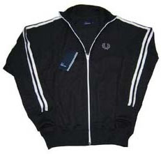 Fred Perry Twin Striped Track Jacket- NAVY/WHITE