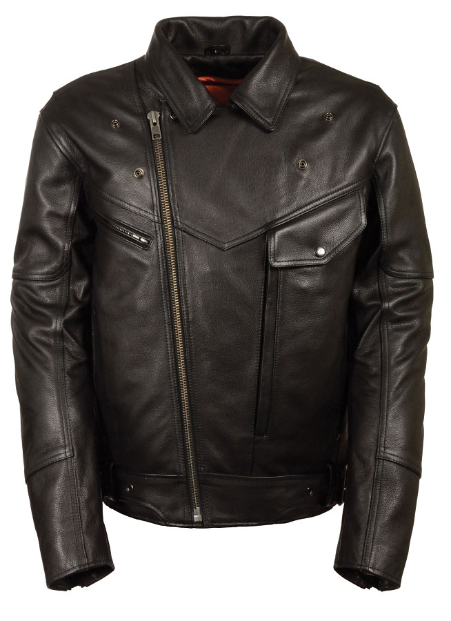 High Quality Side Set Belt Motorcycle Jacket by Milwaukee Leather