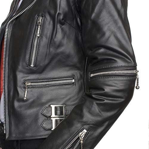 Ladys Defector Leather Jacket in BLACK (Nickel Hardware) by Straight To ...