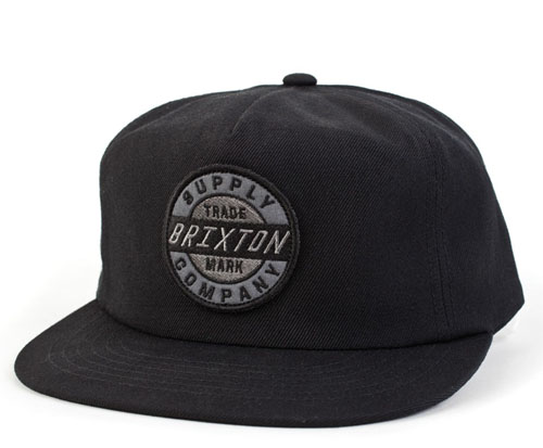 Council Snap Back Hat by Brixton- BLACK (Sale price!) - Brixton Hats