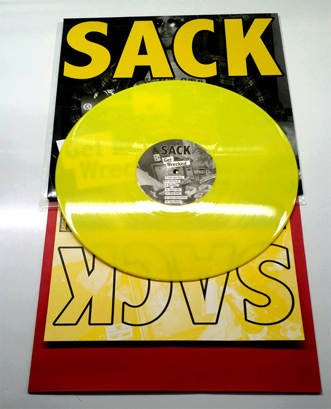 Sack- Get Wrecked LP (Lillingtons/Teenage Bottlerocket) (Yellow Vinyl)