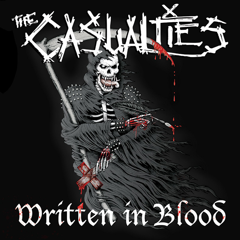 Casualties- Written In Blood LP (White Vinyl)