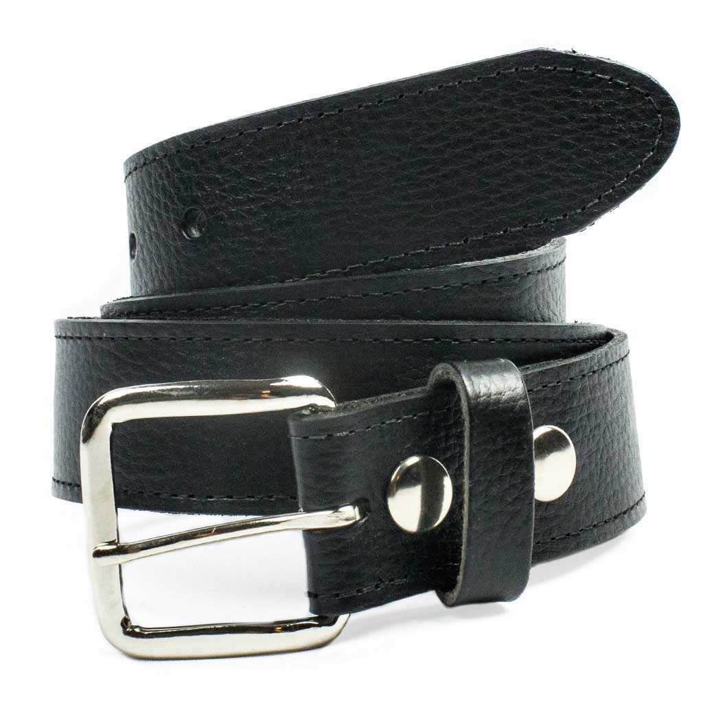 Black Leather Stash Belt