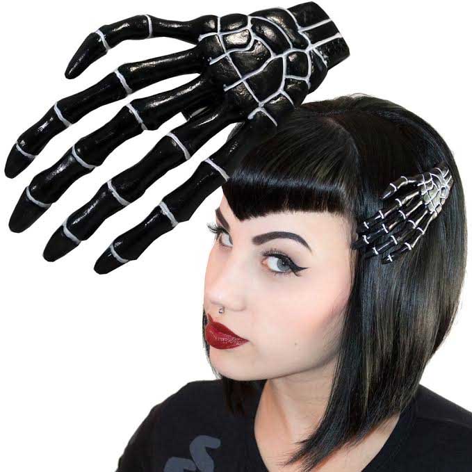 Skeleton Hands Hair Clips by Kreepsville 666 - Bloody Hand