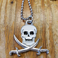 Pirate Skull & Sabres Mobtown Pendant - SALE