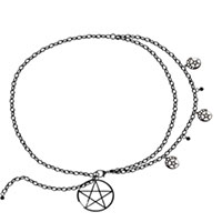 Bright Belladonna Chain Pentagram Belt by Banned Apparel