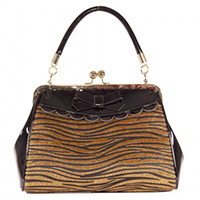 Crazy Little Tiger 50's Kisslock Bag by Banned Apparel