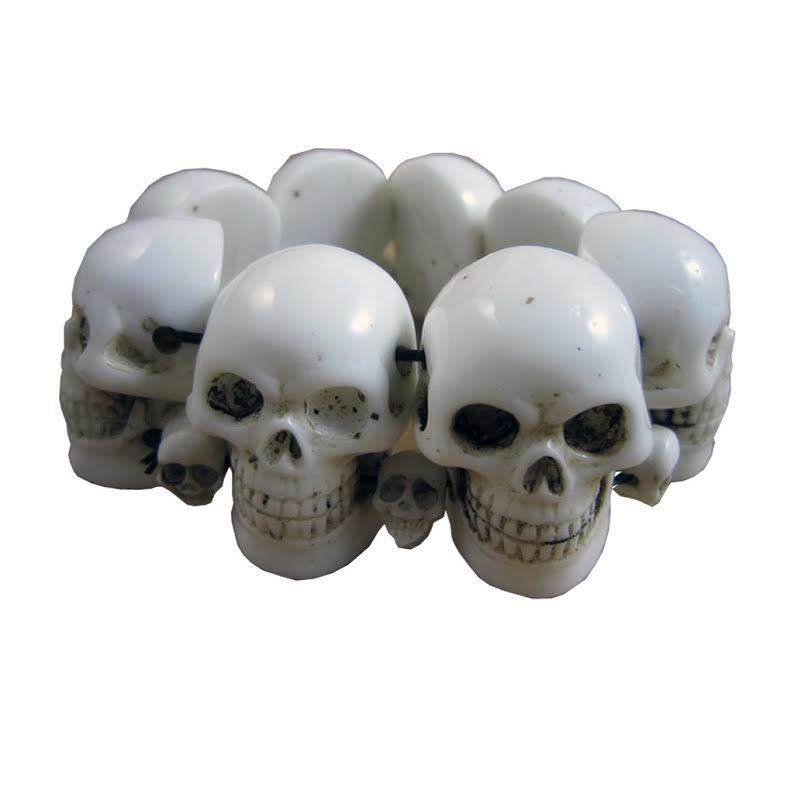 Skull Collection Bracelet by Kreepsville 666 - White - SALE last one