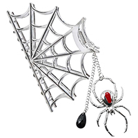 Spider Charm Hair Claw Clip by Kreepsville 666 - Silver