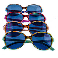 Women's Round Frame Cheetah Print Sunglasses (Various Colors)